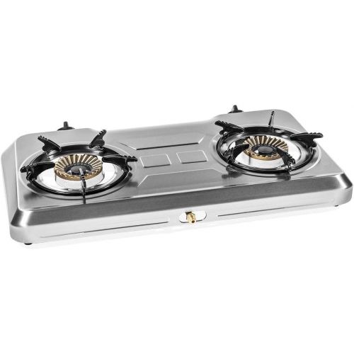  Snow Shop Everything Stainless Steel Portable Propane Lpg Gas Stove Double 2 Burner Cook Top