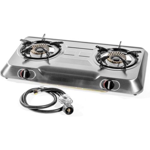  Snow Shop Everything Stainless Steel Portable Propane Lpg Gas Stove Double 2 Burner Cook Top