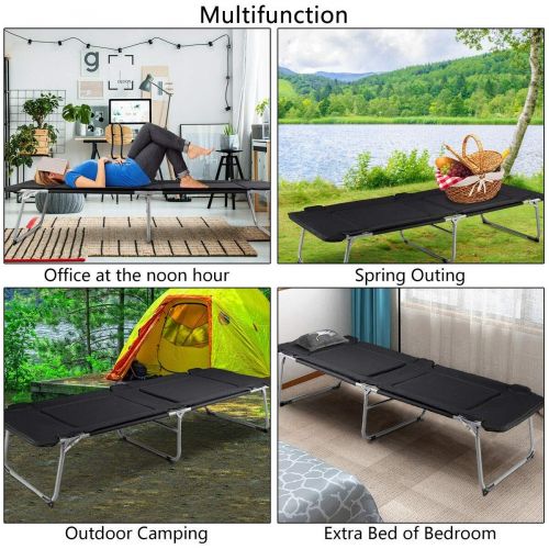  Snow Shop Everything Comfort and Efficiency Portable Foldable Folding Oversize Adult Portable Camping Bed Cot Ideal for Family Reunions, Picnics, Camping Trips, Fishing, Buffets, Barbecues Indoor, and