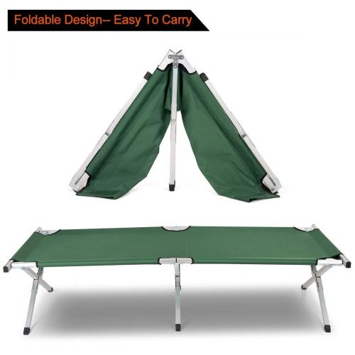  Snow Shop Everything Comfort and Efficiency Portable Foldable Camping Hiking Bed Portable Military Cot with Carrying Bag Ideal for Family Reunions, Picnics, Camping Trips, Fishing, Buffets, and Barbecu