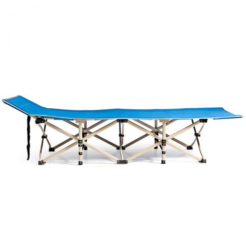  Snow Shop Everything Blue Foldable Camping Bed Portable Cot with Carrying Bag Travel Excellent and Memorable Experience in Hot Summer Days Suitable to Enjoy the Shade and Breeze at the Park, Beach, Poo