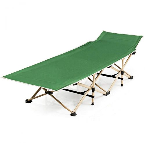  Snow Shop Everything Green Foldable Camping Bed Portable Cot with Carrying Bag Travel Excellent and Memorable Experience in Hot Summer Days Suitable to Enjoy the Shade and Breeze at the Park, Beach, Po