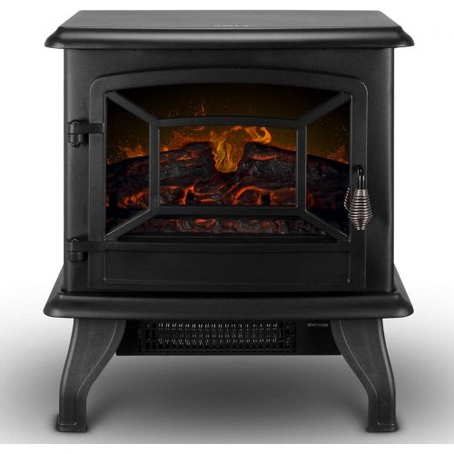  Snow Shop Everything Great for Bedroom, Garage, Kitchen, Living Room, Office, Shop with 17-Inches Freestanding Modern Electric Arched Frame Fireplace Heater Stove 1400w