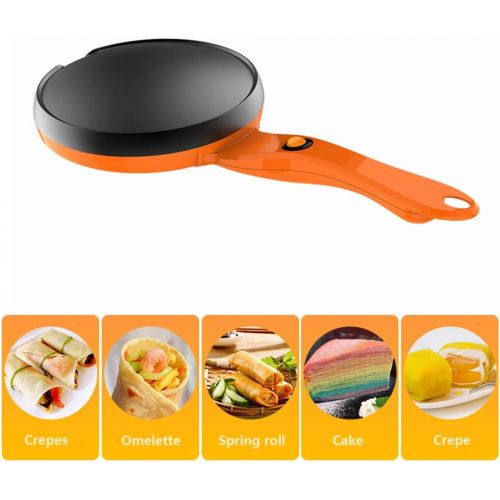  [아마존베스트]Creatsnow Portable Electric Crepe Maker, 110V Non-Stick Coating Crepe Pan, Auto Temperature Control for Crepes, Pancakes, Bacon, Tortilla