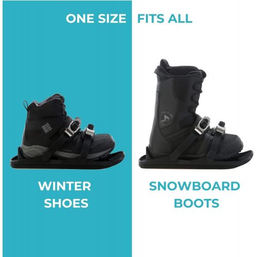  [아마존베스트]Snowfeet X - Mini Ski Skates for Snow The Short Skiboard Snowblades The Real Original