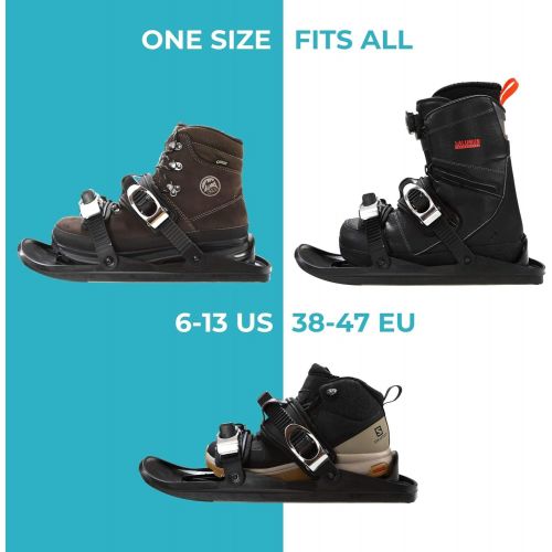  [아마존베스트]Snowfeet X - Mini Ski Skates for Snow The Short Skiboard Snowblades The Real Original