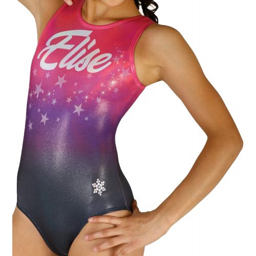  Snowflake Designs Fame Sublimated Gymnastics or Dance Leotard - Personalized with Name