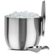 SNOWFOX XL Premium Vacuum Insulated Double Wall Stainless Steel Ice Bucket with Lid/Scoop, Bar Accessories, Large Elegant Party Bucket, Chills Several Bottles, Beautiful Entertaining Supplies, 7 Liter