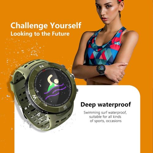  Snowl GPS Fitness Tracker Smart Watch Ip68 Waterproof Heart Rate Monitor Sleep Analysis Step Outdoor Sports Bracelet Compatible Android iOS