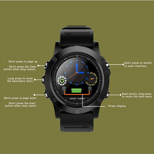  Snowns Outdoor Sports Smart Watch Ip68 Waterproof Heart Rate Blood Pressure Monitor Sleep Analysis Fitness Tracker Watch