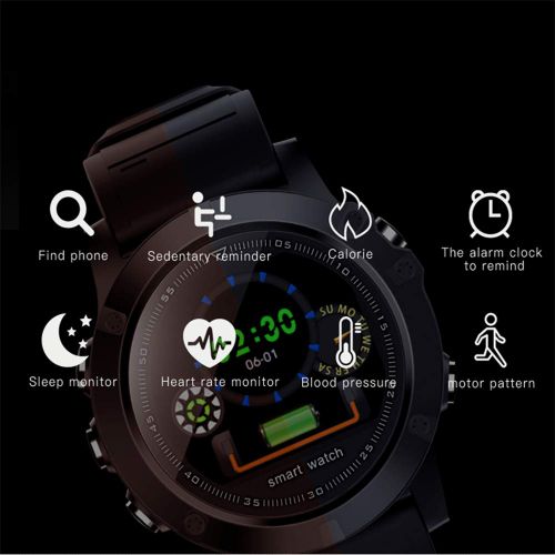  Snowns Outdoor Sports Smart Watch Ip68 Waterproof Heart Rate Blood Pressure Monitor Sleep Analysis Fitness Tracker Watch