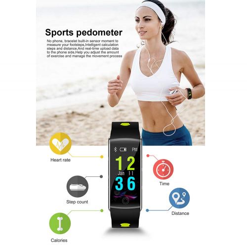  Snowns Fitness Tracker Multifunction Smart Watch Ip68 Waterproof Heart Rate Monitor Sleep Analysis Sedentary Reminder Step Counter Wristband Compatible Android iOS