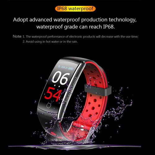  Snowns Fitness Tracker Smart Wristband Heart Rate Sleep Blood Pressure Monitor Pedometer Ip68 Waterproof IPS Screen Sports Watch