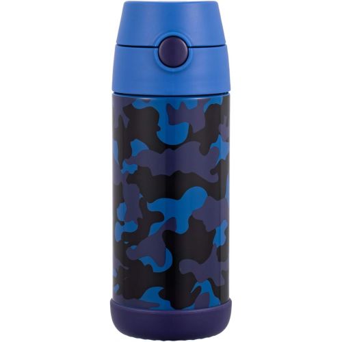  [아마존베스트]Snug Flask for Kids - Vacuum Insulated Water Bottle with Straw (Camo)