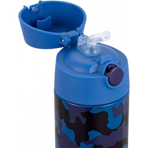  [아마존베스트]Snug Flask for Kids - Vacuum Insulated Water Bottle with Straw (Camo)