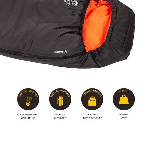  SnugPak Snugpak Softie 12 Sleeping Bag - Endeavour Black - LH Zip