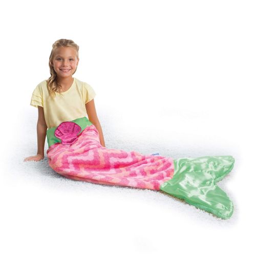  Snuggie Tails Comfy Cozy Super Soft Warm Mermaid Blanket For Kids (Pink), As Seen on TV