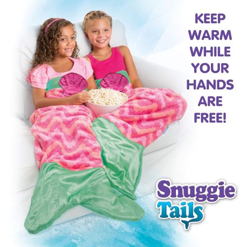  Snuggie Tails Comfy Cozy Super Soft Warm Mermaid Blanket For Kids (Pink), As Seen on TV
