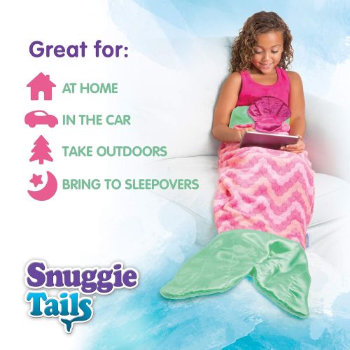  Snuggie Tails Comfy Cozy Super Soft Warm Mermaid Blanket For Kids (Pink), As Seen on TV