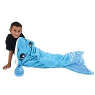 Snuggie Tails Dolphin Blanket- Comfy, Cozy, Super Soft, Warm, All Season, Wearable Blanket for Kids, As Seen on TV