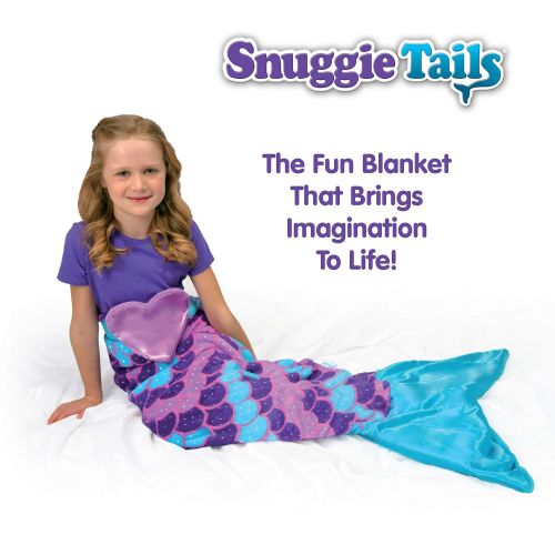  Snuggie Tails Comfy Cozy Super Soft Warm Mermaid Blanket for Kids (Purple), As Seen on TV