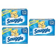 Snuggle Blue Sparkle Scent Fabric Softener Dryer Sheets | Reduces Static Cling (PACK OF 3)