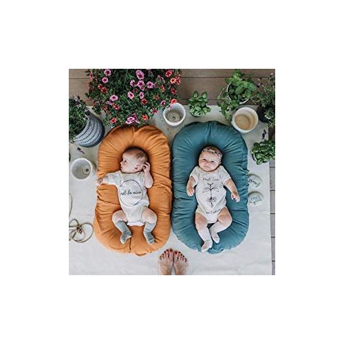  Snuggle me Snuggle Me Organic | Patented Sensory Lounger for Baby | Organic Cotton, Virgin Fiberfill | Bloom