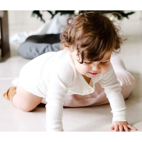  Snuggle me Snuggle Me Organic | Patented Sensory Lounger for Baby | Organic Cotton, Virgin Fiberfill | Bloom