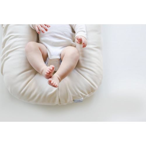  Snuggle me Snuggle Me Organic | Patented Sensory Lounger for Baby | Organic Cotton, Virgin Fiberfill | Bloom