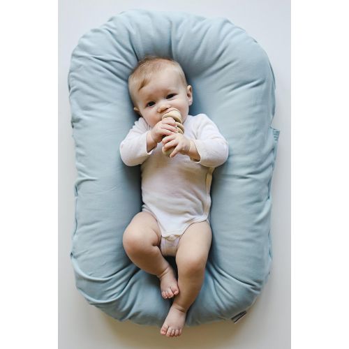  Snuggle me Snuggle Me Organic | Patented Sensory Lounger for Baby | Organic Cotton, Virgin Fiberfill | Bloom