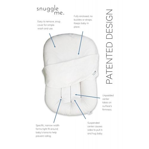  Snuggle me Snuggle Me Organic | Patented Sensory Lounger for Baby | organic cotton, virgin polyester fill