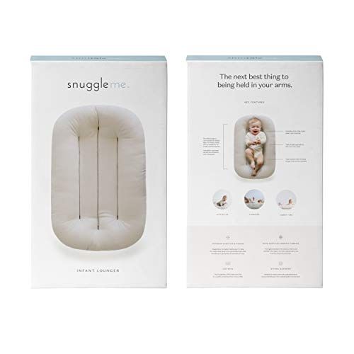  [아마존베스트]Snuggle me Snuggle Me Organic | Patented Sensory Lounger for Baby | Organic Cotton, Virgin Fiberfill | Sparrow