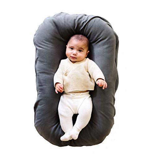  [아마존베스트]Snuggle me Snuggle Me Organic | Patented Sensory Lounger for Baby | Organic Cotton, Virgin Fiberfill | Sparrow