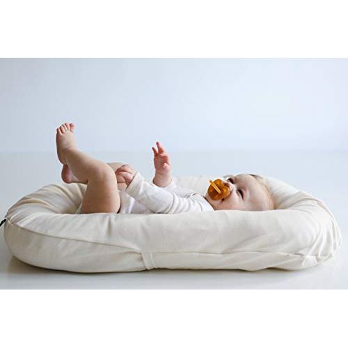  Snuggle Me Organic Baby Lounger & Infant Floor Seat with Cover Newborn Essentials Organic Cotton, Fiberfill Natural