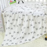 SnugglePiggy 100% Cotton Muslin Swaddle Blanket, Receiving Blankets Large 47 x 47 Size, 3 Pack of Unique Design...