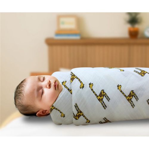  SnugglePiggy 100% Cotton Muslin Swaddle Blanket, Receiving Blankets Large 47 x 47 Size, 3 Pack of Unique Design...