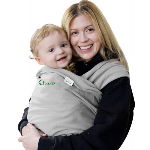  Snuggly Chuck Baby Wrap Carrier - Ergo Baby Carrier by SnugglyChuck - Baby Sling, Nursing Cover and Baby Slings and Wraps for Infants and Newborn - Soft Ergonomic Stretchy Perfect Baby Shower Gi