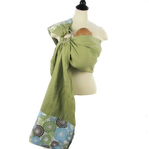  Snuggy Baby Linen Banded Ring Sling - Spa Fizz