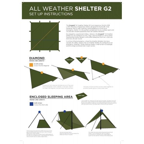  Snugpak All Weather Shelter G2, Multi-Purpose, Waterproof, Olive