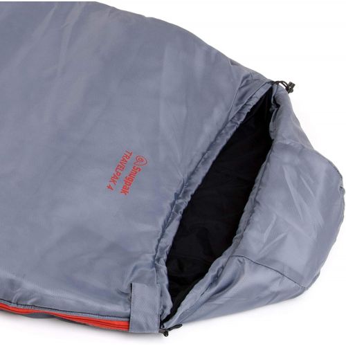  Snugpak Travelpak 4 Sleeping Bag with Mosquito Net, 19 Degree, Left Hand Zip, Pebble Gray