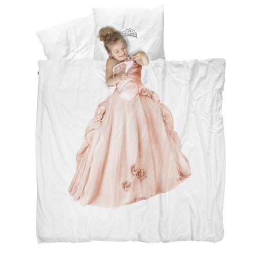  Snurk Duvet Cover Set Duvet Cover with Pillowcase  100% Cotton Duvet Cover and Pillow Case Set for Kids  Soft Cover Bedding for Your Little One  Life-Size Princess for Queen/Ful