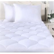 Snuz Quilted Fitted Mattress Pad | Mattress Cover Breathable, Waterproof, Hypoallergenic - Mattress Topper (Queen Size)