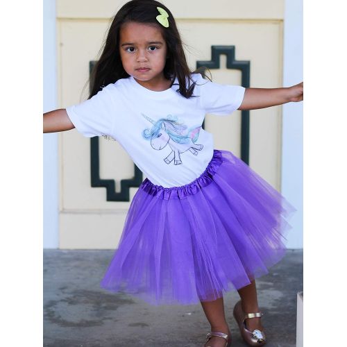  So Sydney Ballerina Basic Girls Dance Dress-Up Princess Fairy Costume Dance Recital Tutu (Purple)