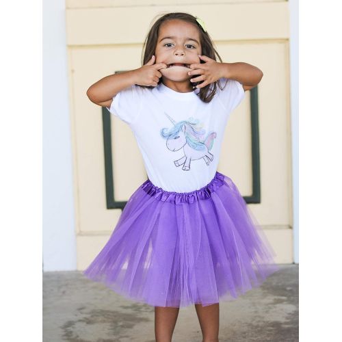  So Sydney Ballerina Basic Girls Dance Dress-Up Princess Fairy Costume Dance Recital Tutu (Purple)