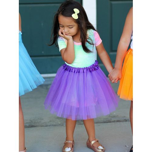  So Sydney Ballerina Basic Girls Dance Dress-Up Princess Fairy Costume Dance Recital Tutu (Purple)