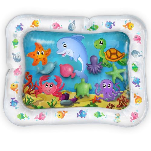  So Big Baby Tummy Time Toys Water Mat Activity Center for Baby - Inflatable Fill N Play Sensory Game for Infants