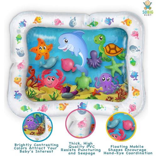  So Big Baby Tummy Time Toys Water Mat Activity Center for Baby - Inflatable Fill N Play Sensory Game for Infants