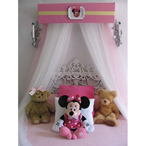 디즈니 Disney Minnie Mouse Crib canopy cornice BED teester FULL Twin 30 inch Pink nursery So Zoey Boutique