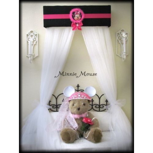 디즈니 Disney Minnie Mouse Crib canopy cornice BED teester FULL Twin 30 inch Pink nursery So Zoey Boutique