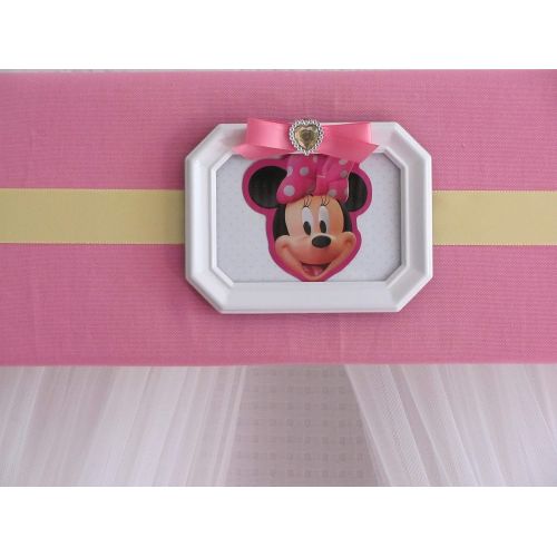 디즈니 Disney Minnie Mouse Crib canopy cornice BED teester FULL Twin 30 inch Pink nursery So Zoey Boutique